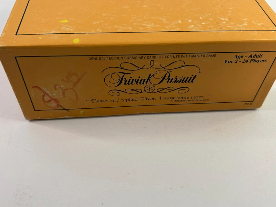 Trivial Pursuit Genus II Edition Subsidiary Card Set for Master Board Game - Image 3 of 4