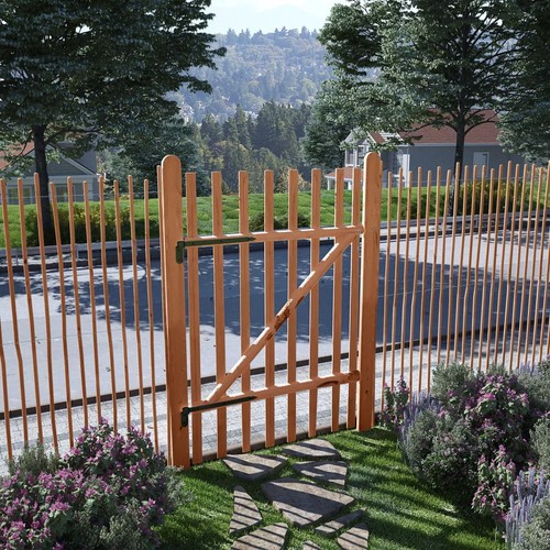 Gartentor Zauntor Staketenzaun Höhe Gartenzaun Zaun Haselnuss Top 100 x 60-150cm - Bild 31 von 41