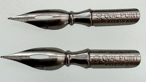 x12 puntas de pluma de metal vintage Resterbrook Parrot Jackson Stub Spenoerian - Imagen 2 de 13
