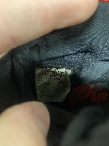 2021 Jordan 1 Retro OG GS bred taglia 3,5y (donna 5) 575441 063 leggere - Foto 10 di 13
