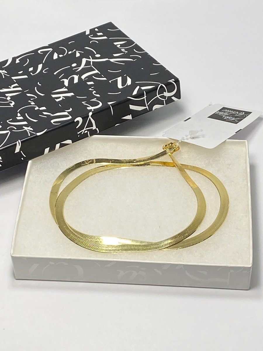Loren Stewart 14K Yellow Gold Vermeil Herringbone Necklace