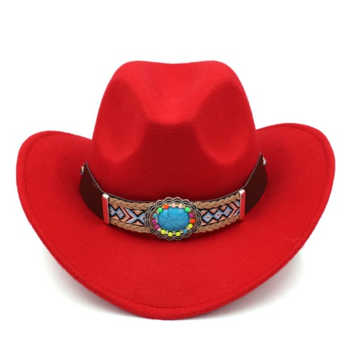 Sombrero de Vaquero Occidental para Niños Niñas Sombrero Fedora con Cinturón Ancho para Fiesta de Halloween - Imagen 3 de 42
