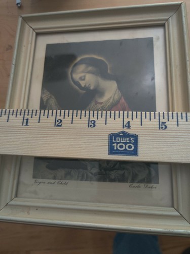 MADONNA Virgin Mary And Child Carlo Dolci - Antique Print Small - Picture 10 of 11