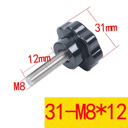 Kunststoff Rosette Daumenschrauben M4 - M12 schwarz Knöpfe Schrauben Sternknopf Daumenschrauben - Bild 40 von 76