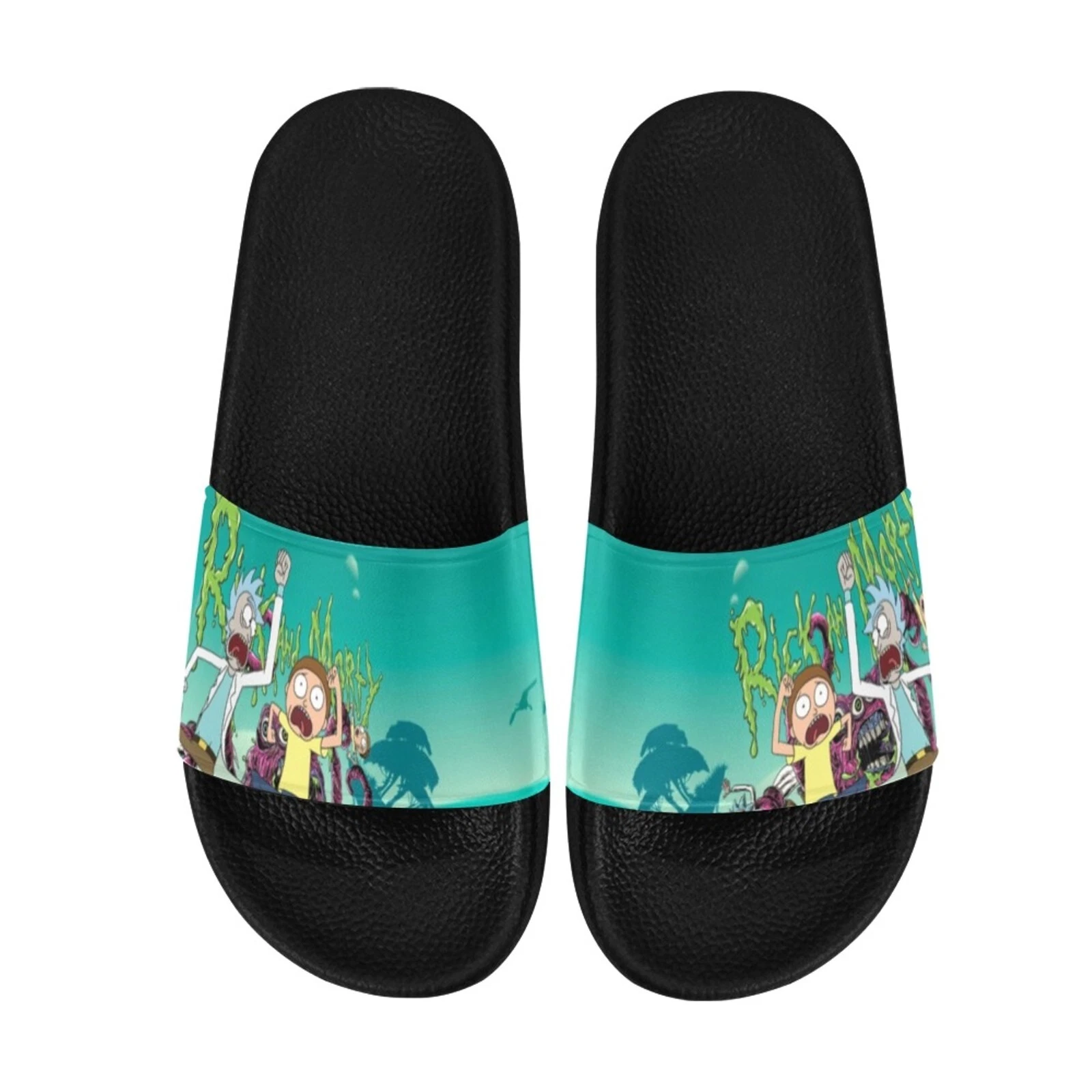 Slide Sandals, Flipper Anti- Slip Rick and Morty Custom for Men