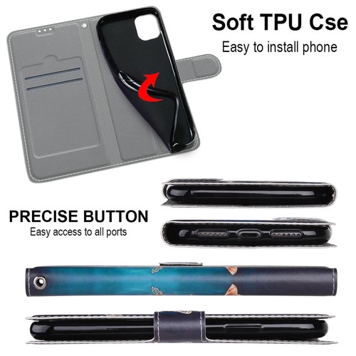 Luxury Patterned Wallet Case PU Leather Cover for Google Pixel 6/7/8/9A/9 Pro XL - Picture 127 of 131