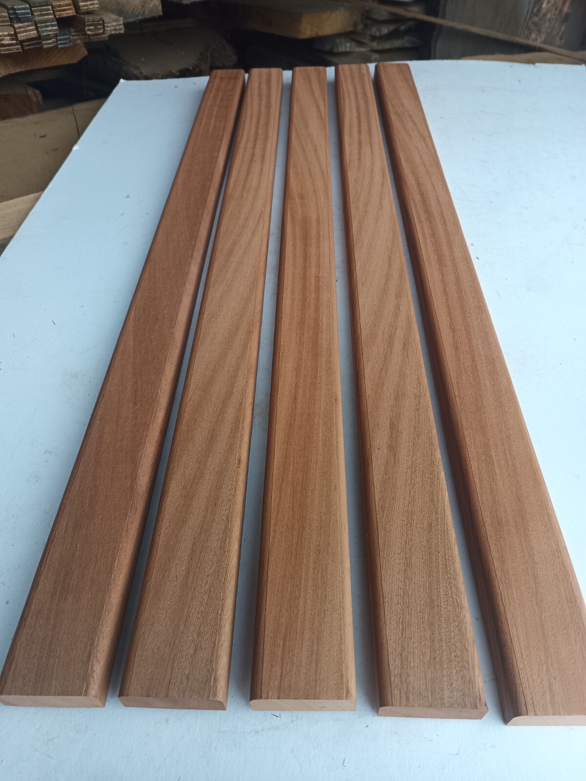 Sapele hardwood threshold / Bench slats Sanded 3 ft 915x55mmx20mm