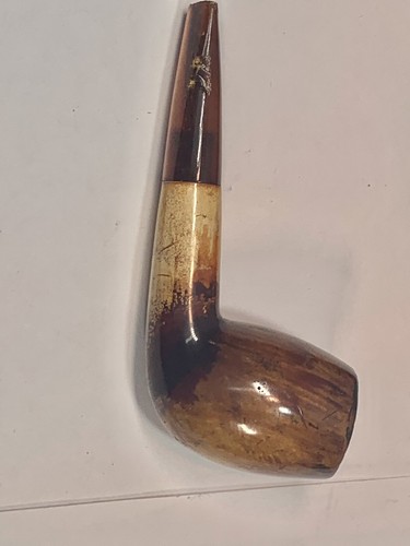 Amber Stem And Meerschaum Pipe CPF Mark Pipe - Picture 2 of 11