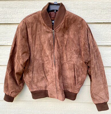 VINTAGE WEAR ME OUT MEN'S LEATHER BOMBER JACKET - SIZE SMALL | eBay