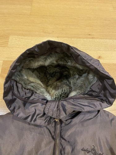 BABY PHAT Cropped Bomber Jacket XL Brown Faux Fur Lined Embroidered Y2K - Picture 8 of 24