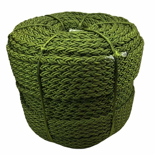 Cuerda de nailon de 8 hilos verde oliva de 10 mm x 40 metros, barcos marinos multiplait yates - Imagen 2 de 7