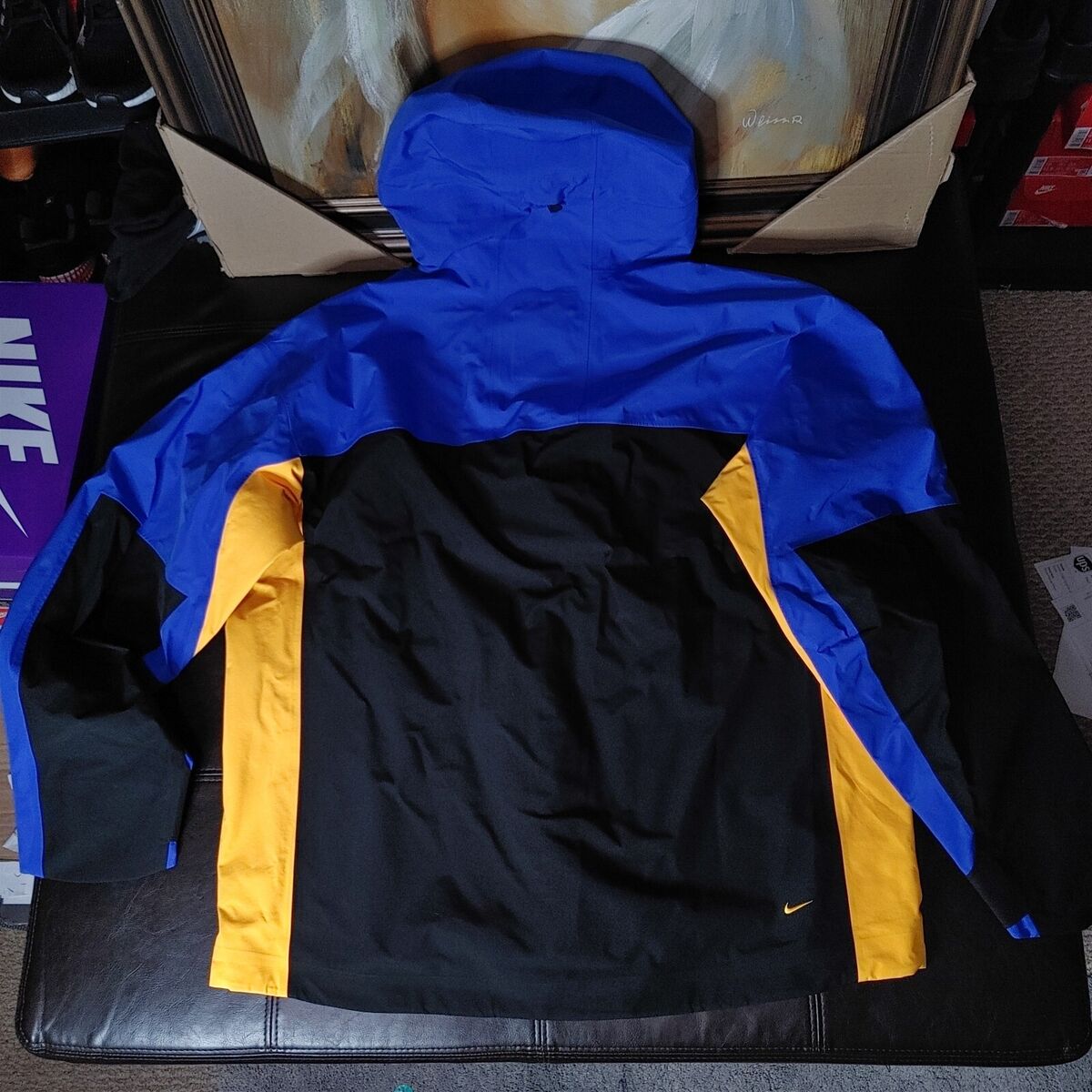 Nike ACG Jacket Sz Medium Large Blue Yellow Storm CV0634 405 Nike ACG Jacket Sz Medium Large Blue Yellow Storm CV0634 405