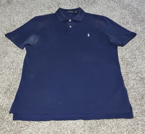 Polo Ralph Lauren Men’s Polo Shirt Solid Navy Blue Basic S/S Reg Fit Size S - Picture 12 of 20