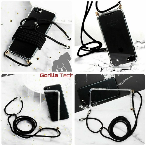 Galaxy A71, A51, A20S, A20E, A10 Clear Case With 3 Neck Lanyard Cross Body Strap - Picture 5 of 11