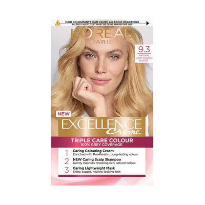 L Oreal Paris Excellence Hair Colour 9 3 Light Golden Blonde Hair