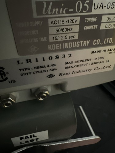 KOEI Industry Unic-05 UA-05 120V Actuator - Brand New - Picture 2 of 6