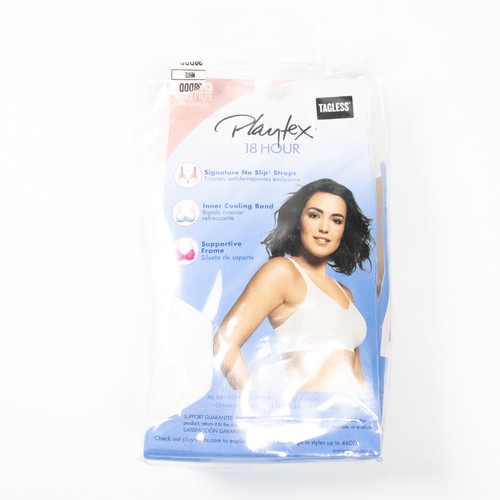 Playtex 18 Stunden Aktiv Atmungsaktiver Komfort Bügel BH 4159 Weiß 38DDD Neu - Bild 2 von 3
