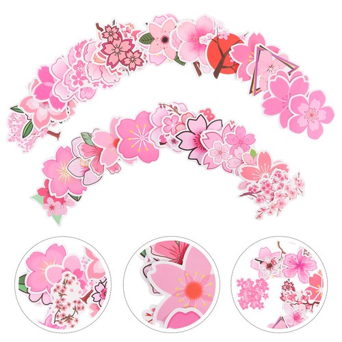 100 Pcs Sakura-Aufkleber Autoaufkleber Aus Vinyl Kirschblüten-Autoaufkleber - Afbeelding 9 van 12