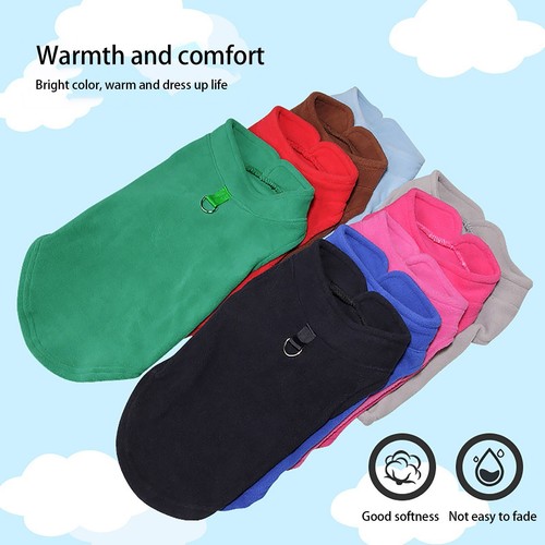 Soft Dog Sweater Winter Pet Clothes Cozy Cat Sweatshirt Breathable Fleece Sizes - Picture 15 of 43
