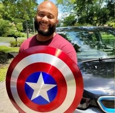 Marvels Avengers Legend Captain America Shield Metal Prop For Cosplay