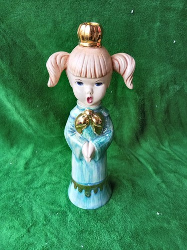 Vintage 3er Set Figuren Weihnachten Mädchen Kerzenhalter - Bild 8 von 10