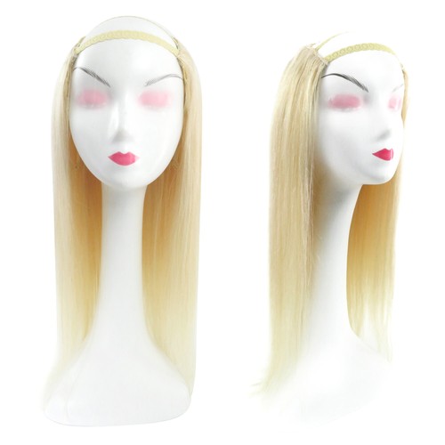 U Part Shape Half Wig with Clips 100% Real Remy Human Hair Straight 15-30" Thick - Picture 5 of 44