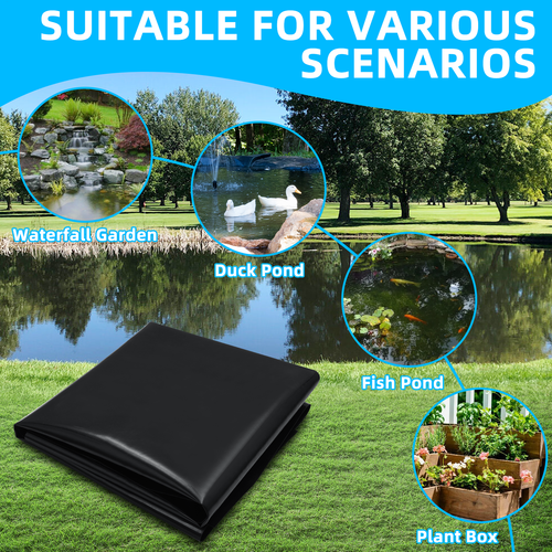 Teichfolie Teichfolien HDPE Reststücke Bachlauf Garten Landschaftsbau 0.5mm, 6m - Bild 9 von 18