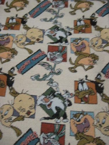 Looney Tunes Upholstry Fabric 74 x 54 in. Tweety Taz Bugs Sylvester - Picture 4 of 7