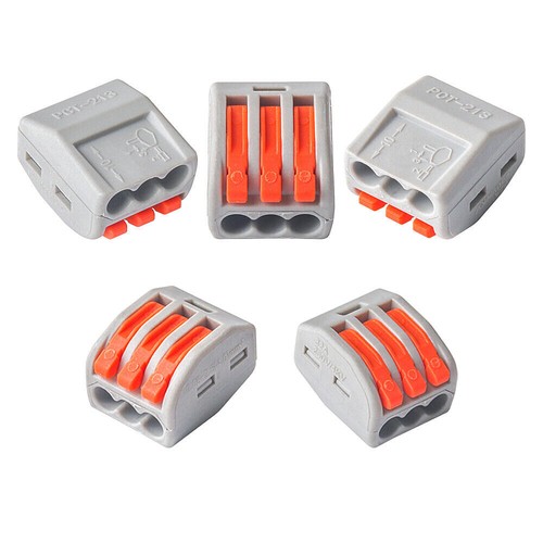 Spring Lever Terminal Block Electric Cable Wire Connectors Adapter 2/3/4/5/8 Way - Picture 9 of 12