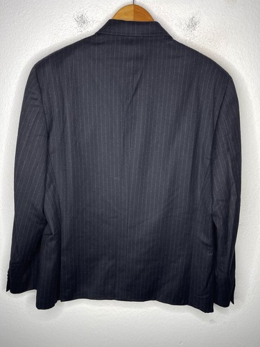 $2500 Alexander McQueen 52 42 Pinstripe Black Chalk Blazer Jacket Double Breast - Picture 6 of 10