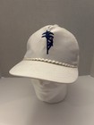 Vintage Lineman Hat With Rope YA Cap Snap Back Hat White
