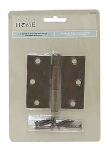 3" Door Hinge Square Corner Venetian Bronze - 第 1/1 張圖片