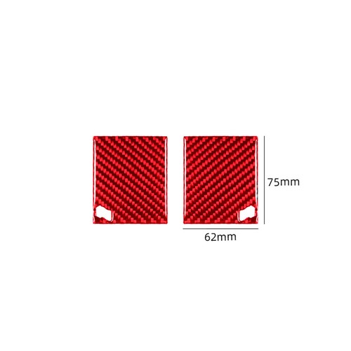 2Pcs For Jaguar XF 2009-11 Red Carbon Fiber Interior Center Air Vent Cover Trim - Picture 3 of 12