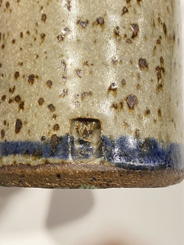 Westerwald Pottery Stoneware Uniontown Pa 1976 Blue Grey Rocklin - Picture 4 of 5