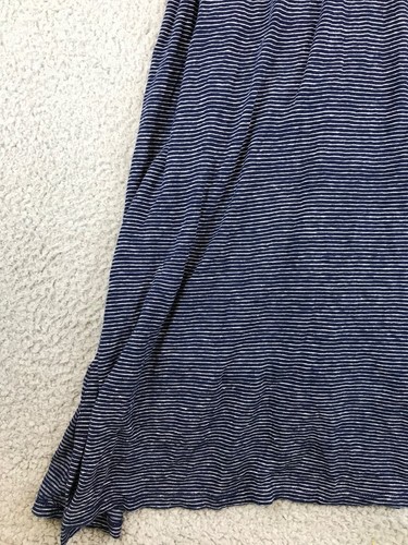 Lauren Ralph Lauren Dress Womens Small Blue Striped Linen Maxi Sleeveless V-Neck - Picture 15 of 17