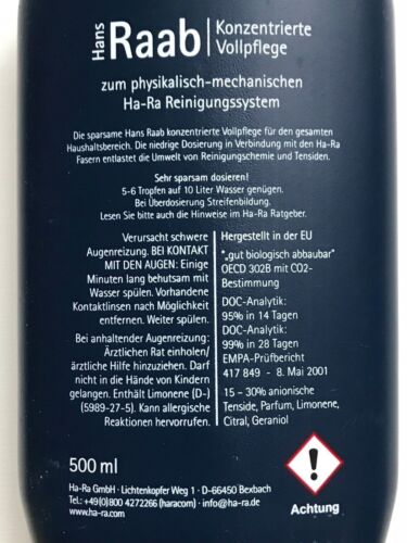 Ha-Ra HaRa Pflegemittel 1 x 500 ml NEU Konzentrierte Vollpflege Konzentrat NEU - Bild 2 von 4
