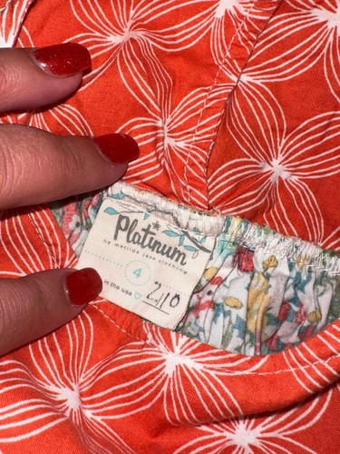 Size 4 Matilda Jane Clothing Platinum Vintage Plat Girls Floral Dress EUC - Picture 3 of 6