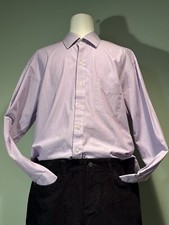 Club Room Men's Purple Regular-Fit Long-Sleeve Dress Shirt SizeXL 17 34/35
