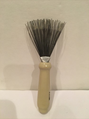 Vintage Fuller Wire Brush Beard Mustache Razor Wood Handle
