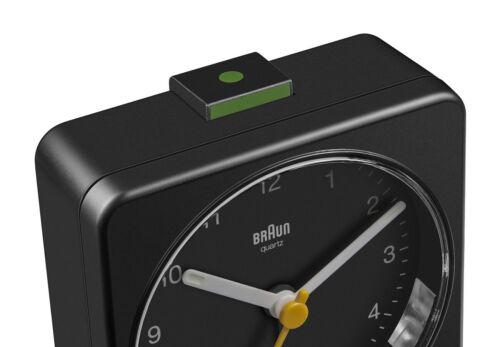 Braun BN-BC03B Black Dial Square Quartz Alarm Classic Large Travel Clock - Picture 3 of 3