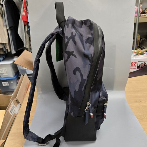 $148 NEW Tommy Hilfiger Camo Backpack Blue Black Camouflage School Bag Daypack - Picture 4 of 14