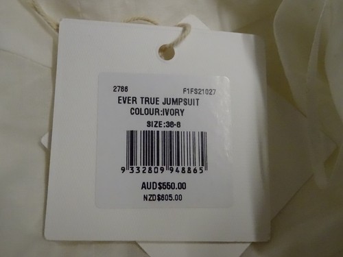 BNWT SASS & BIDE "Ever True" Halterneck Jumpsuit Size 8 - Ivory - $550 - Picture 9 of 9