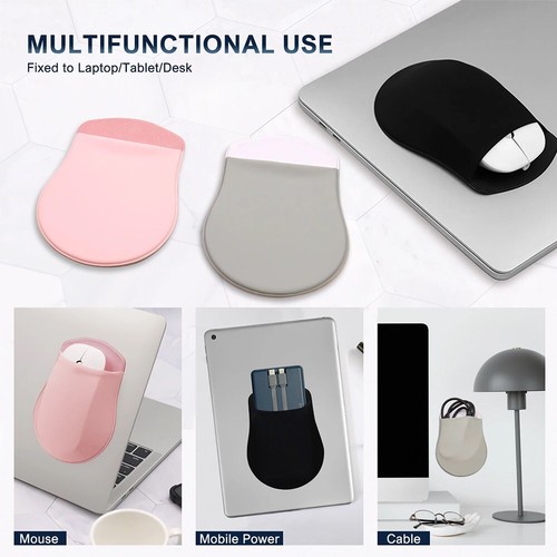 Bolsa de almacenamiento adhesiva para computadora portátil - Organizador adhesivo para mouse y cables - Imagen 5 de 36
