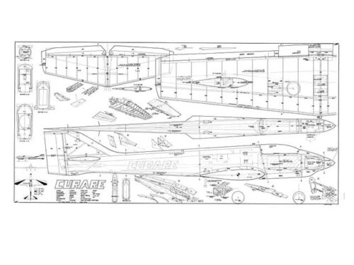 Curare 60 Pattern Plane 64" WS RC Airplane Kit Balsa & Ply Short Kit - Picture 2 of 2