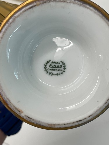 Teapot Creamer Sugar Bowl Royal Epiag Czechoslovakia Warranted 22 Carat Gold - Picture 14 of 19