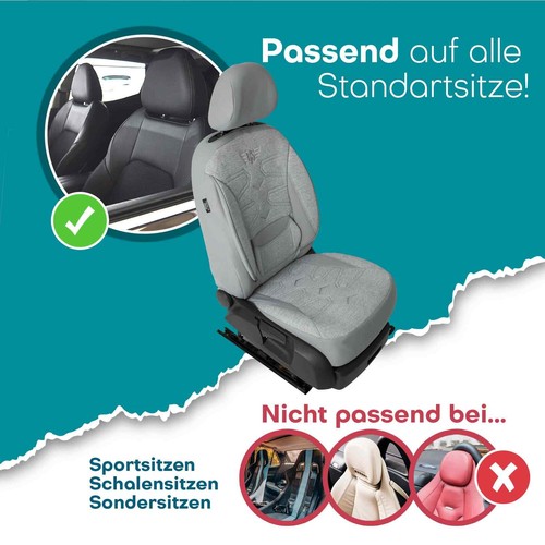Fundas de asiento de coche Prime adecuadas para Volvo XC40 desde 2017 (gris) | NUEVO - Imagen 8 de 12