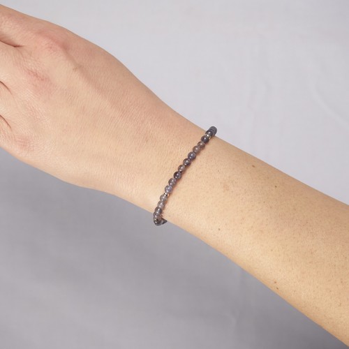 Iolith Armband - Wassersaphir Armband - Edelsteinarmband Perlenarmband blau D129 - Picture 4 of 7