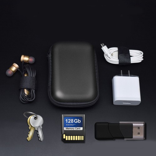 5 Pcs Headphone Bag Case Soft Earphone Protective Cable Organizer Travel - 第 3/11 張圖片