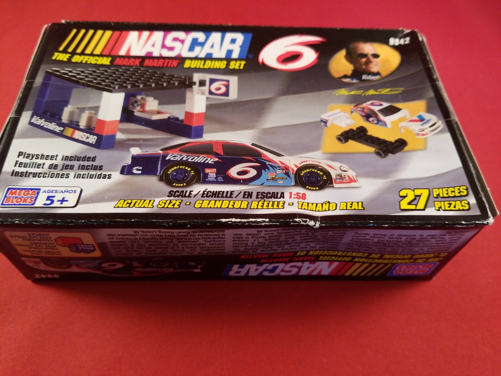 mega bloks race car garage building block set