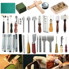Various Style Leather DIY Craft Tools Sewing Punch Groover Awl Skiving Kit